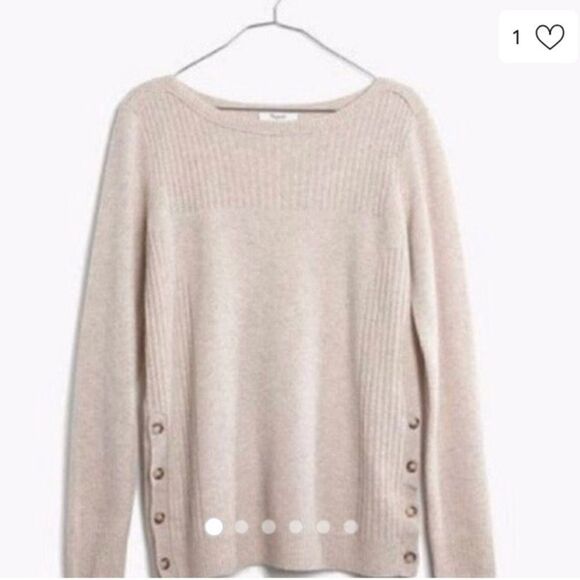 Madewell Pinewood Pullover Wool Sweater Oatmeal S - Picture 4 of 8